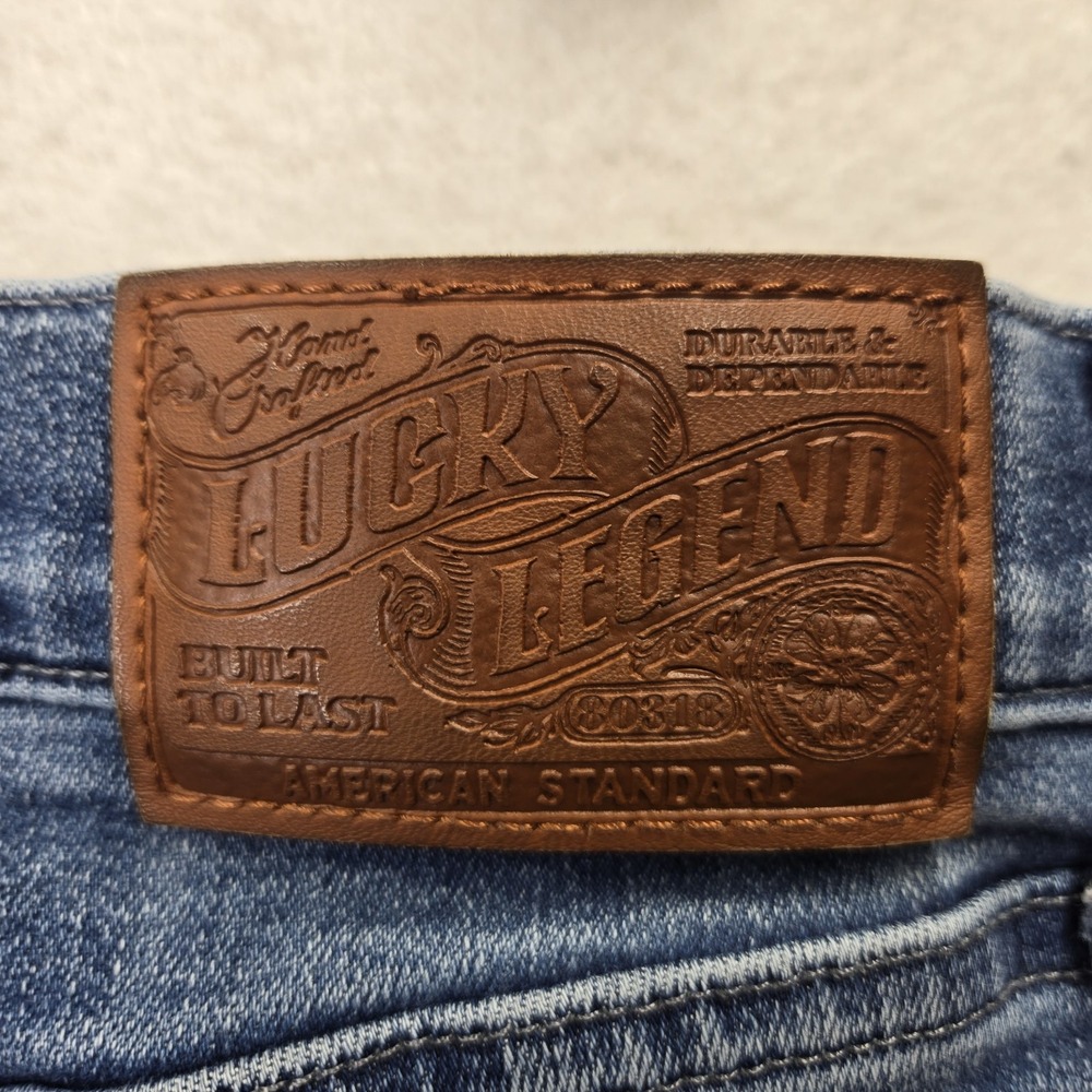 Lucky Brand Jeans Legend ‎ Womens Sz 14/32R Stevie High Rise  Flare Distressed - Picture 7 of 16